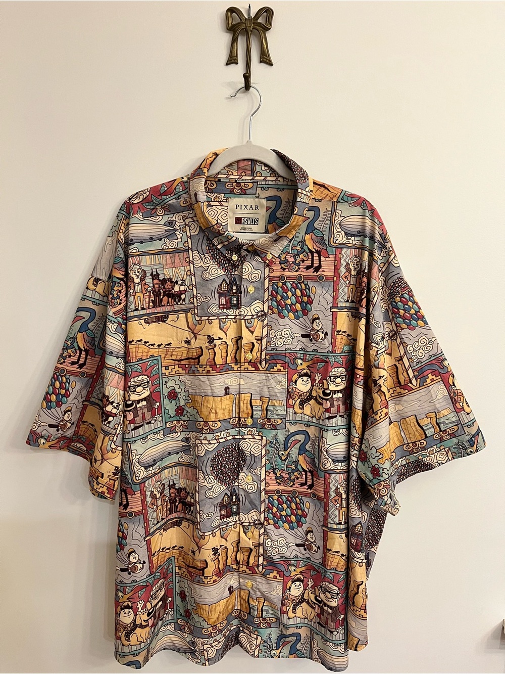 RSVLTS Pixar Up Shirt & Shorts Mens 4XL Multicolor KUNUFLEX Print Disney